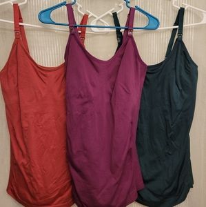 Nursing tank tops with built in bra, Medium